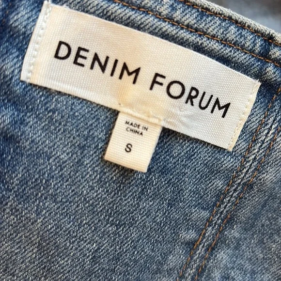 Denim Forum Aritzia The 90’s Debbie Denim Bustier Top - Picture 4 of 6